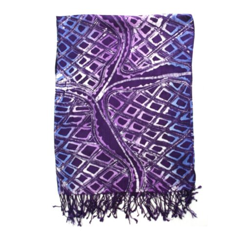 Purple Patch Splash Shawl - Image 3