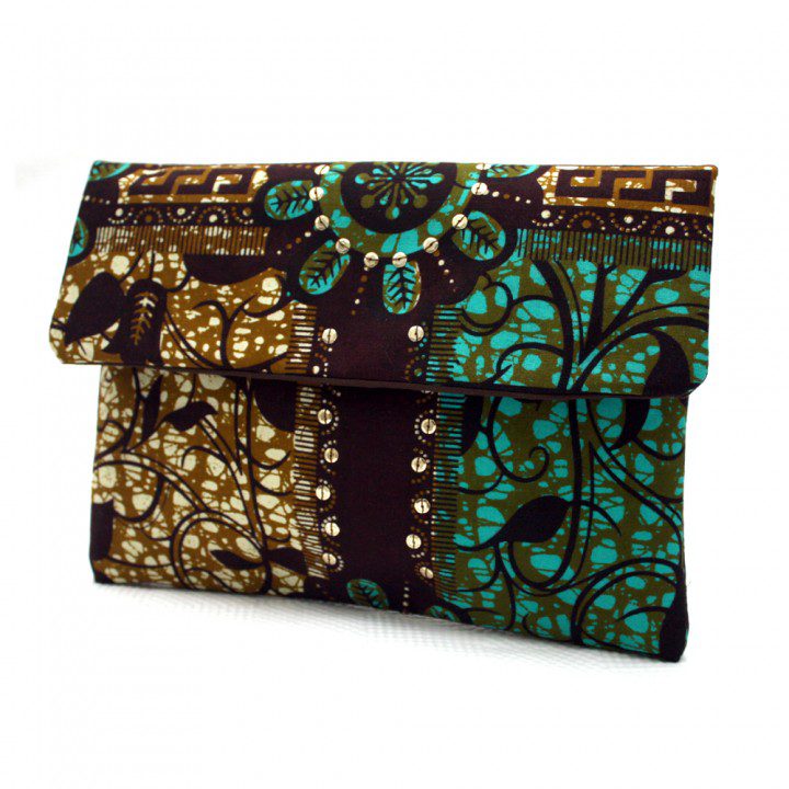 Bronze Teal Listra Clutch - Urbanknit