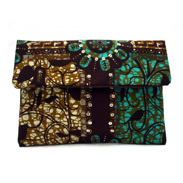 Bronze Teal Listra Clutch - Urbanknit